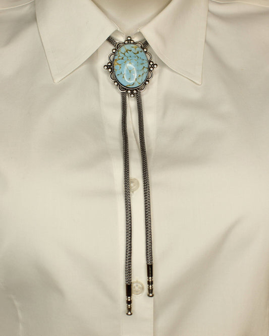 Stone Whisper Turkos & Silver Bolo Tie