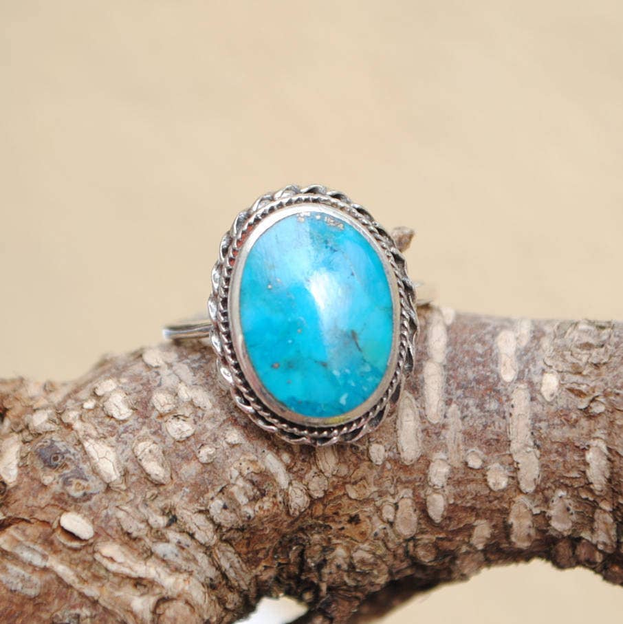 Turkos Silverring – Native American Stil