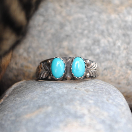 Louis L'amour Vintage Turkos Silver Ring