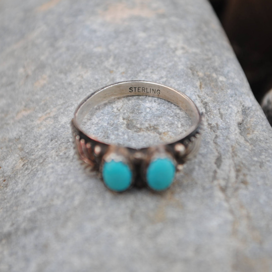 Louis L'amour Vintage Turkos Silver Ring