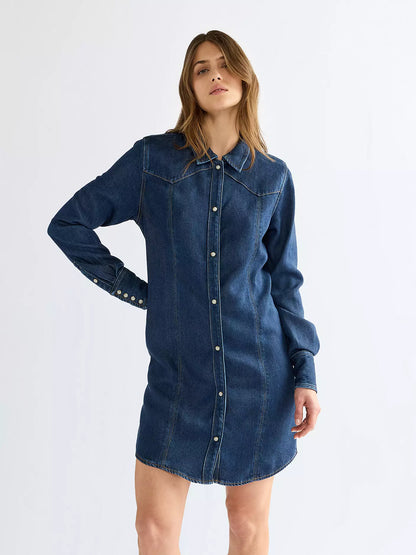 Wrangler Slim Denim Klänning - Darkstone