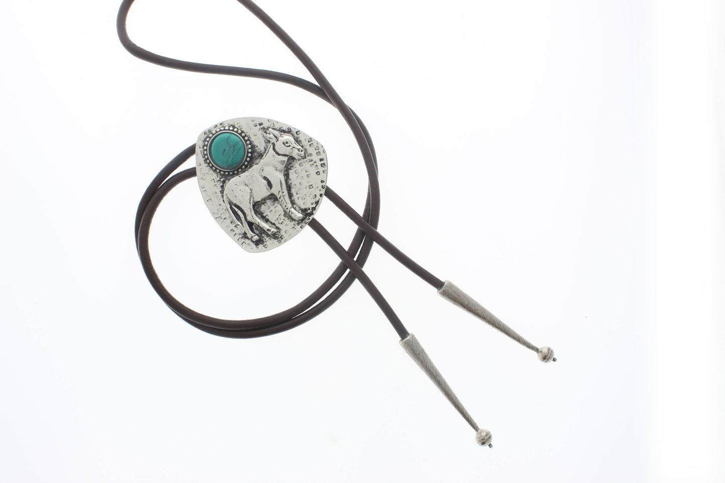 Silver Donkey Bolo Tie