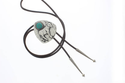 Silver Donkey Bolo Tie