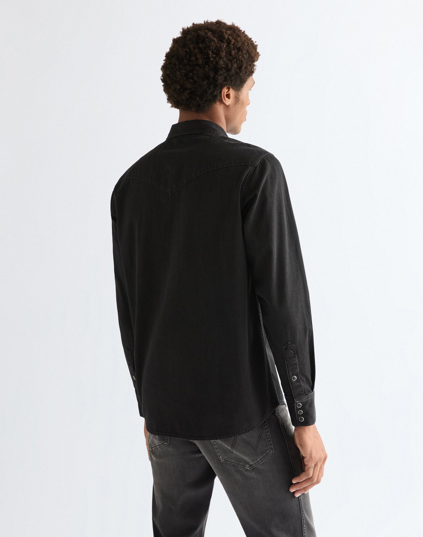 Wranlger Regular Western Shirt - Rinsed Black