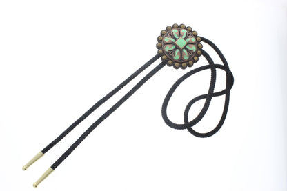 Emerald Bloom Bolo Tie