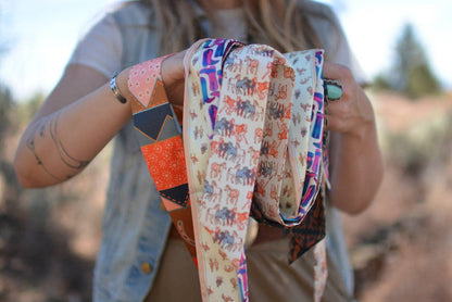 Frontier Bound Quilted Patchwork Twilly Scarf