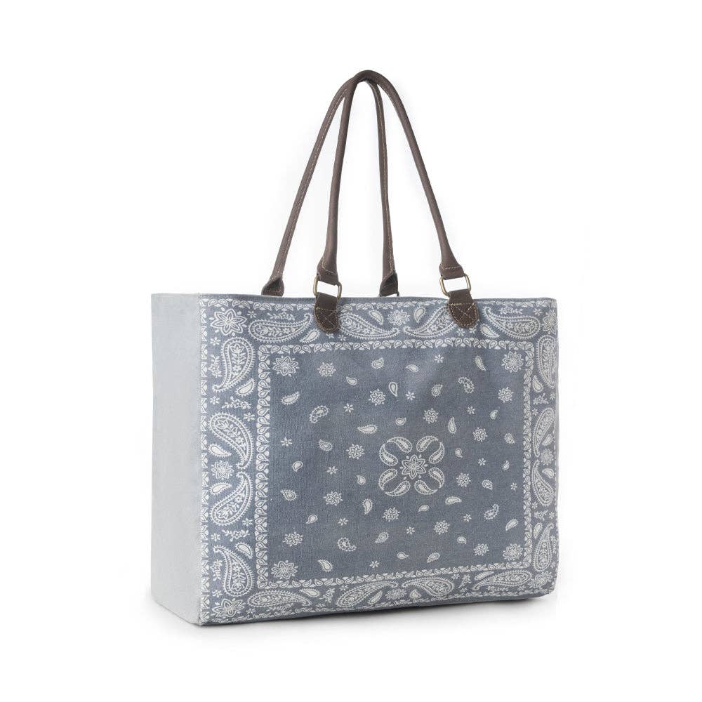Myra Paisley Plains Weekender Bag in Cowboy Blue