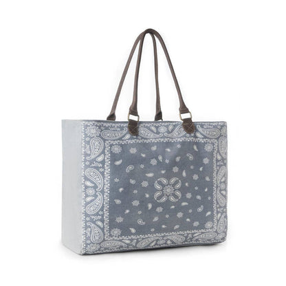 Myra Paisley Plains Weekender Bag in Cowboy Blue