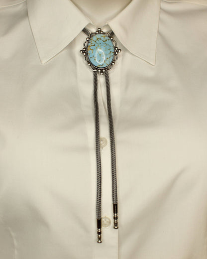 Stone Whisper Turkos & Silver Bolo Tie