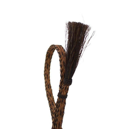 Genuine Horsehair 5 Strand Braided Hat Band with Single Tassel - Sundown