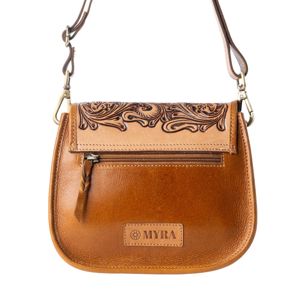 Myra - Goldrush Saddle handtooled Bag