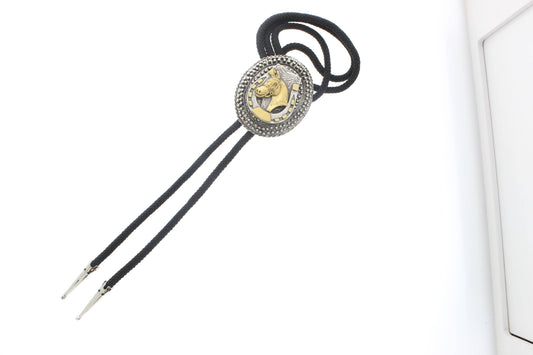 Häst & Hästsko Guld & Silver Bolo Tie