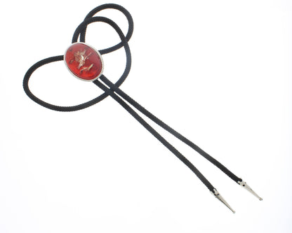 Crimson Lightning Röd & Guld Bolo Tie