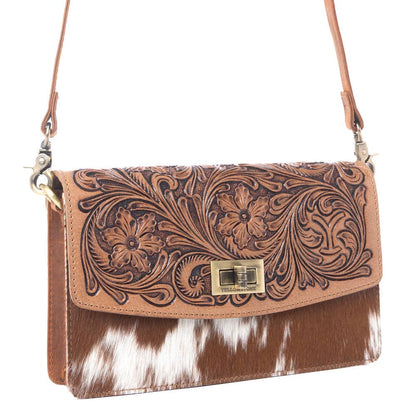 Yellowstone Russet Valley Handtooled Bag in Warm Chestnut