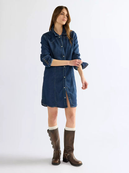 Wrangler Slim Denim Klänning - Darkstone