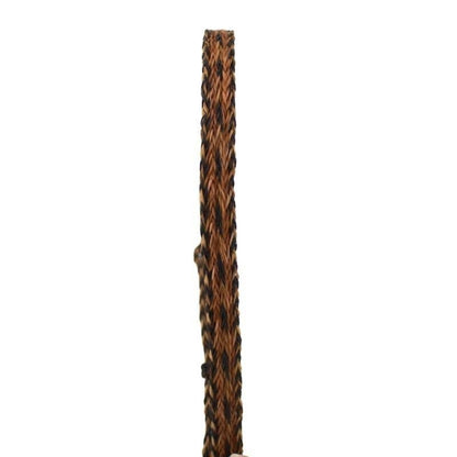Genuine Horsehair 5 Strand Braided Hat Band with Single Tassel - Sundown