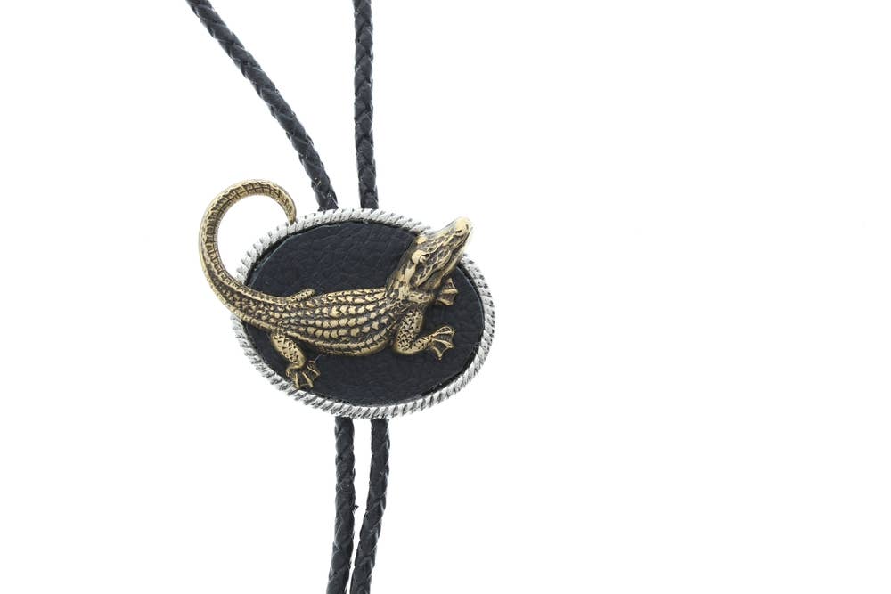 Alligator Bolo Tie Mässingsspets