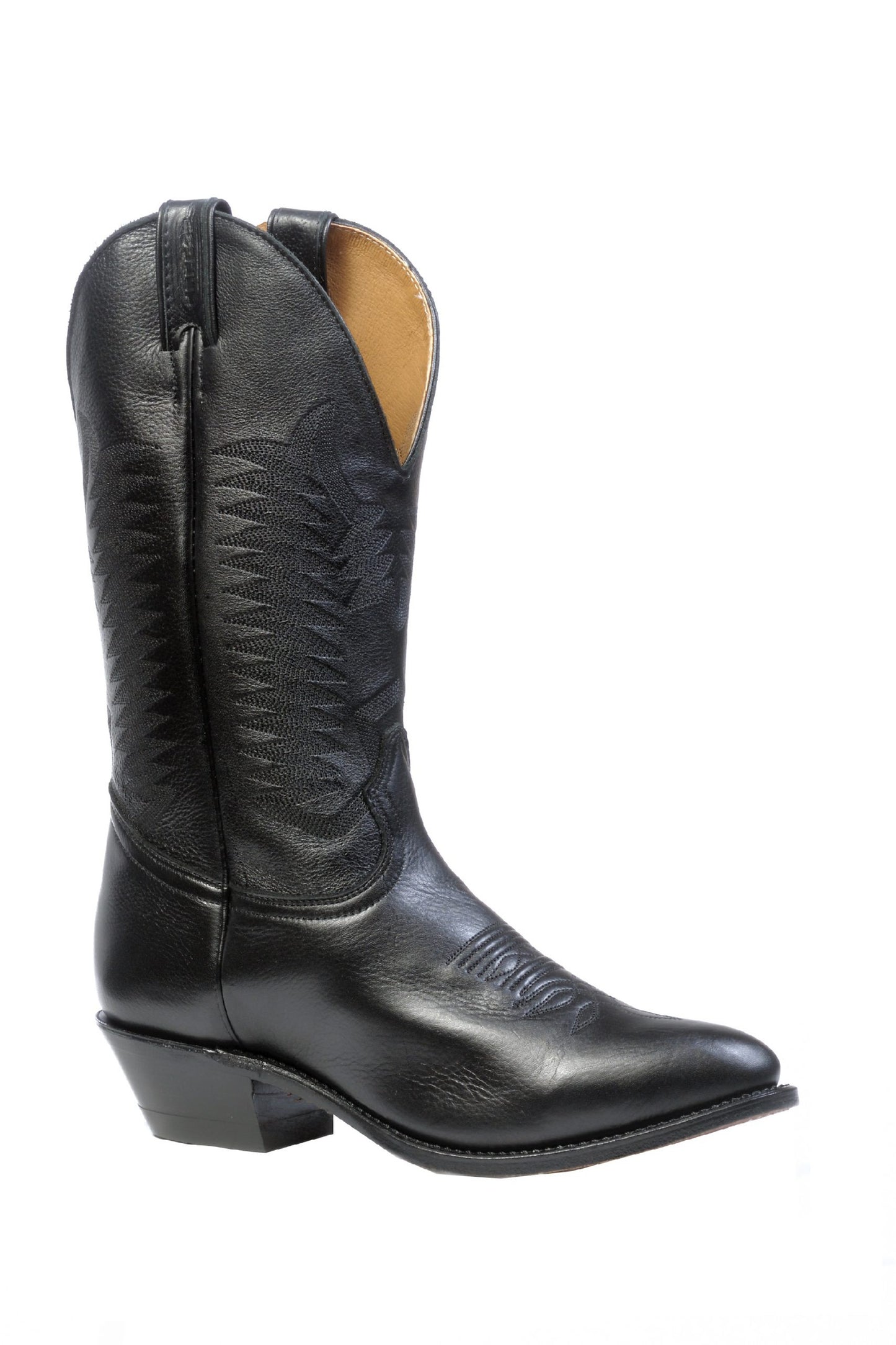 Boulet Svart Deer Tan Cowboy Boots