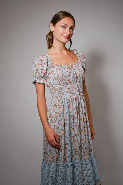 Prarie Romance - Blommig Maxi Klänning