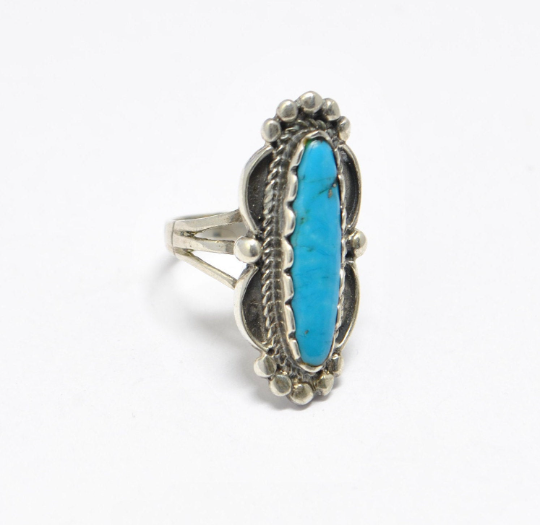 Tall Tales Turkos Ring i 925 Silver - Western Stil