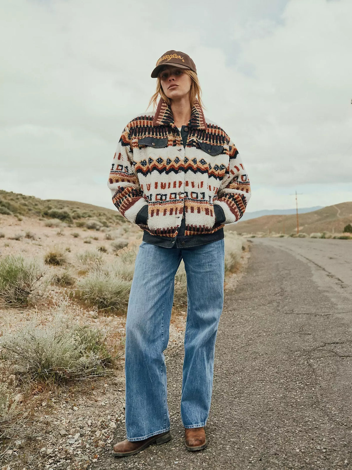 Wrangler Relaxed Sherpa Trucker Jacka - Dam