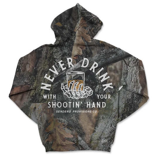 Sendero Provisions Co. - Shootin’ Hand - Camo Hoodie