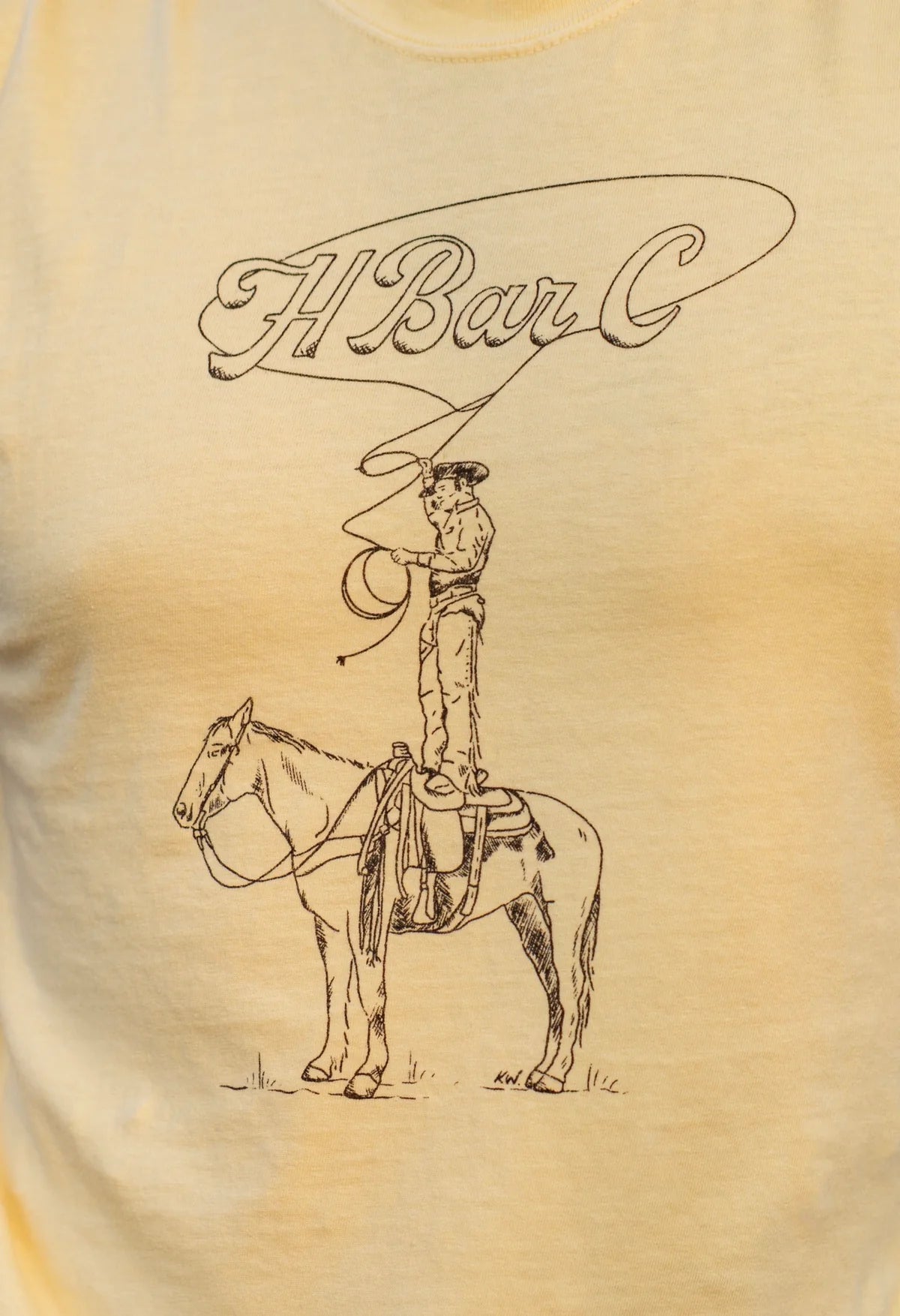 H Bar C T-Shirt – Tall Saddle – Gul