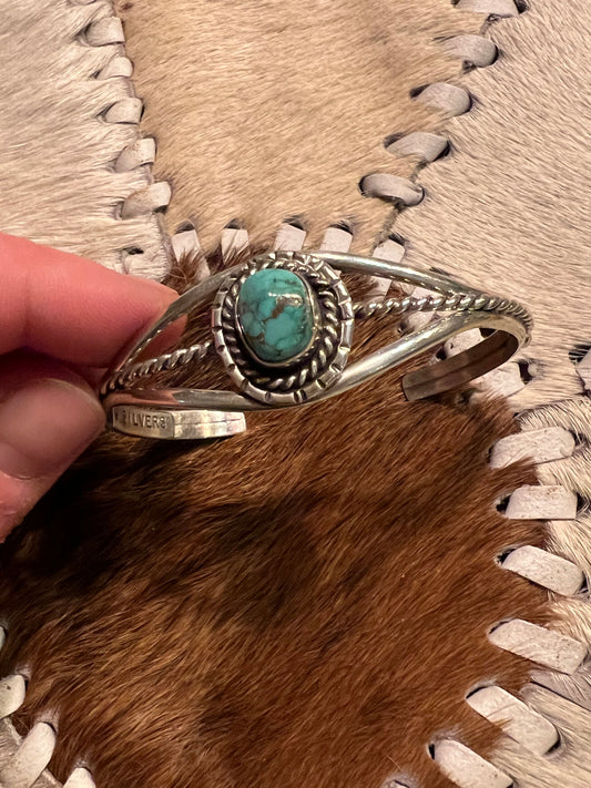 Deep Sea – Vintage Navajo Turkosarmband