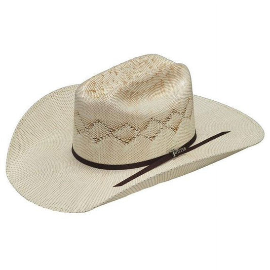 Twister Unisex Bangora Ivory and Tan Straw Western Hat T71695