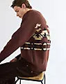 Wrangler Choklad Brun Tröja – Relaxed Pullover – Herr