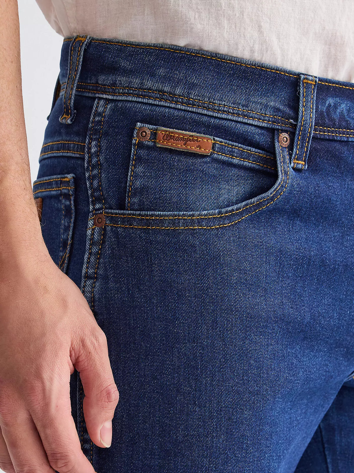 Wrangler Texas Stretch Jeans Herr - Darkstone
