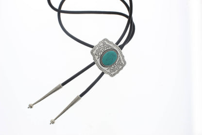Turkos Silver Concho Bolo Tie