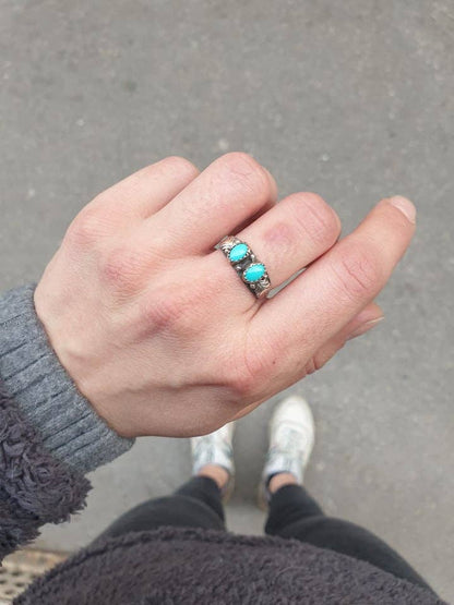 Louis L'amour Vintage Turkos Silver Ring