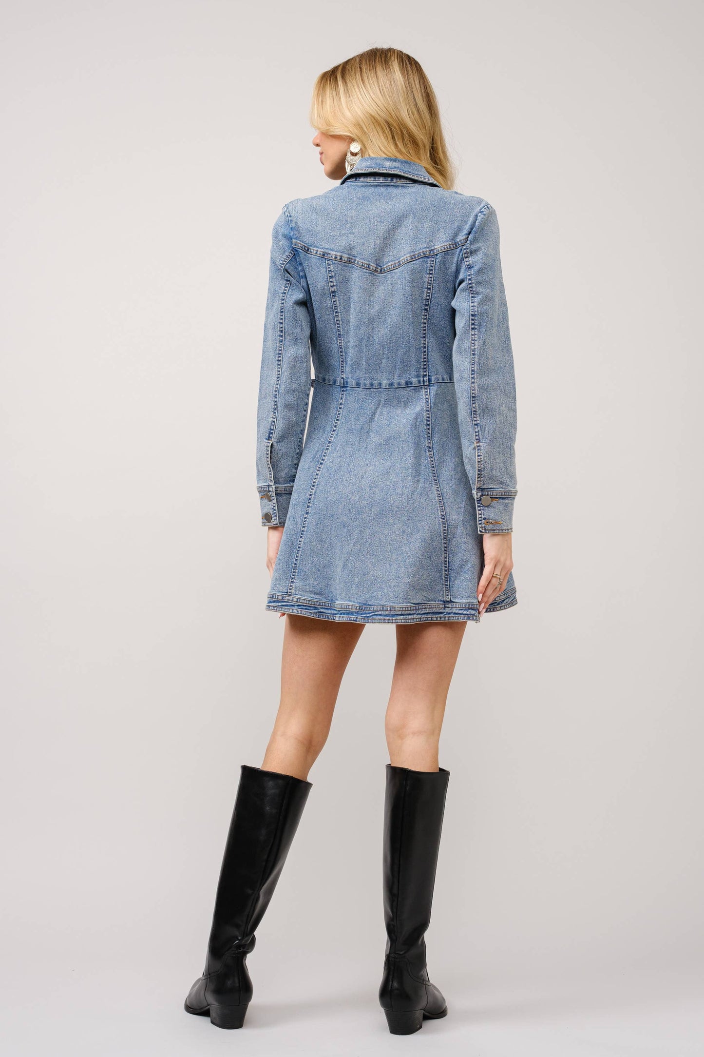Denim Darlin' Mini Omlottklänning