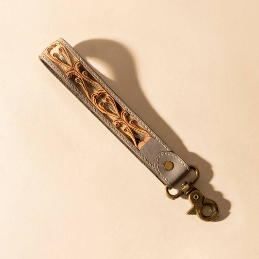 Myra - Wildvine Pony Western Handtooled Nyckelring
