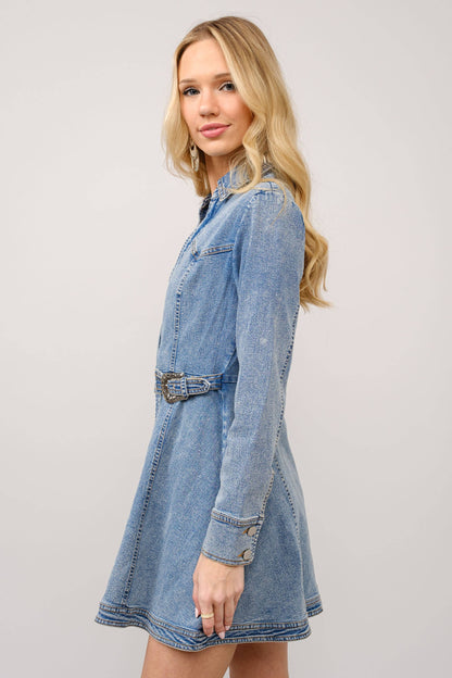 Denim Darlin' Mini Omlottklänning