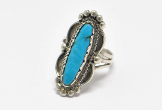 Tall Tales Turkos Ring i 925 Silver - Western Stil