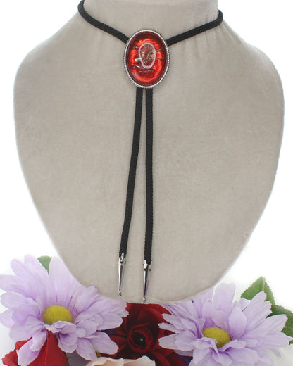 Crimson Lightning Röd & Guld Bolo Tie