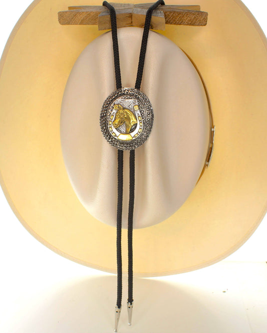 Häst & Hästsko Guld & Silver Bolo Tie