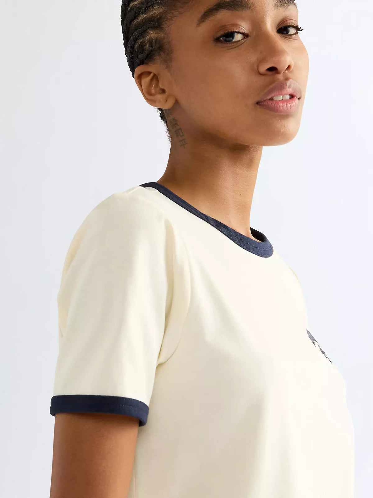 Wrangler Slim Ringer Bomull T-Shirt - Dam